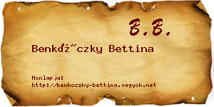 Benkóczky Bettina névjegykártya